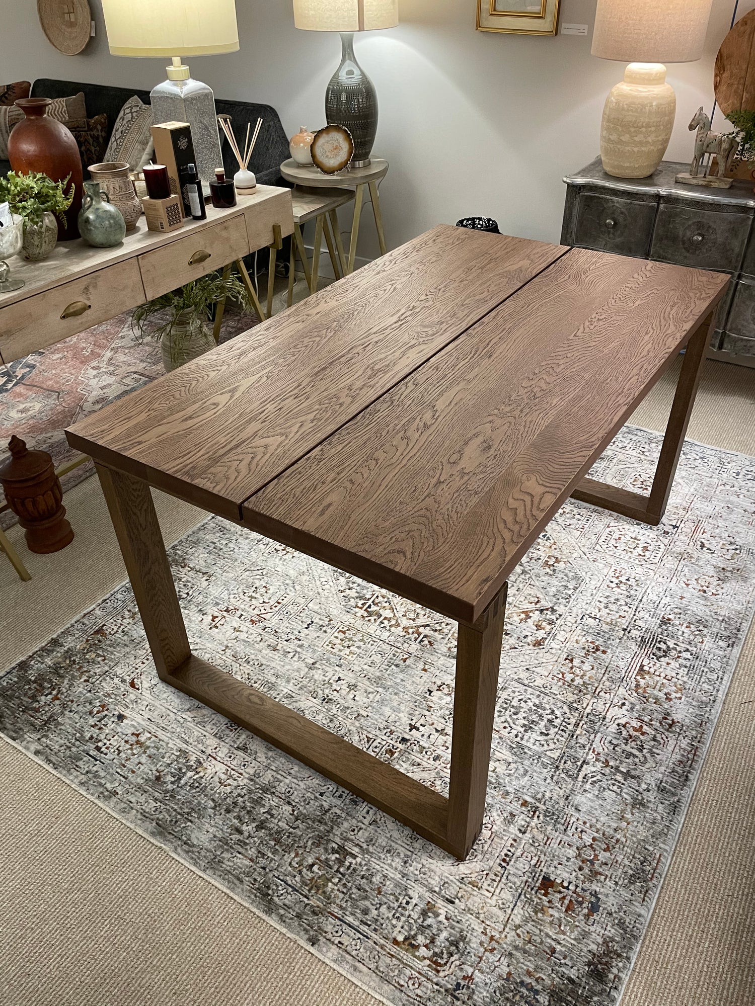 Farmhouse dining table seats 6 Tyler Whitmore Interiors