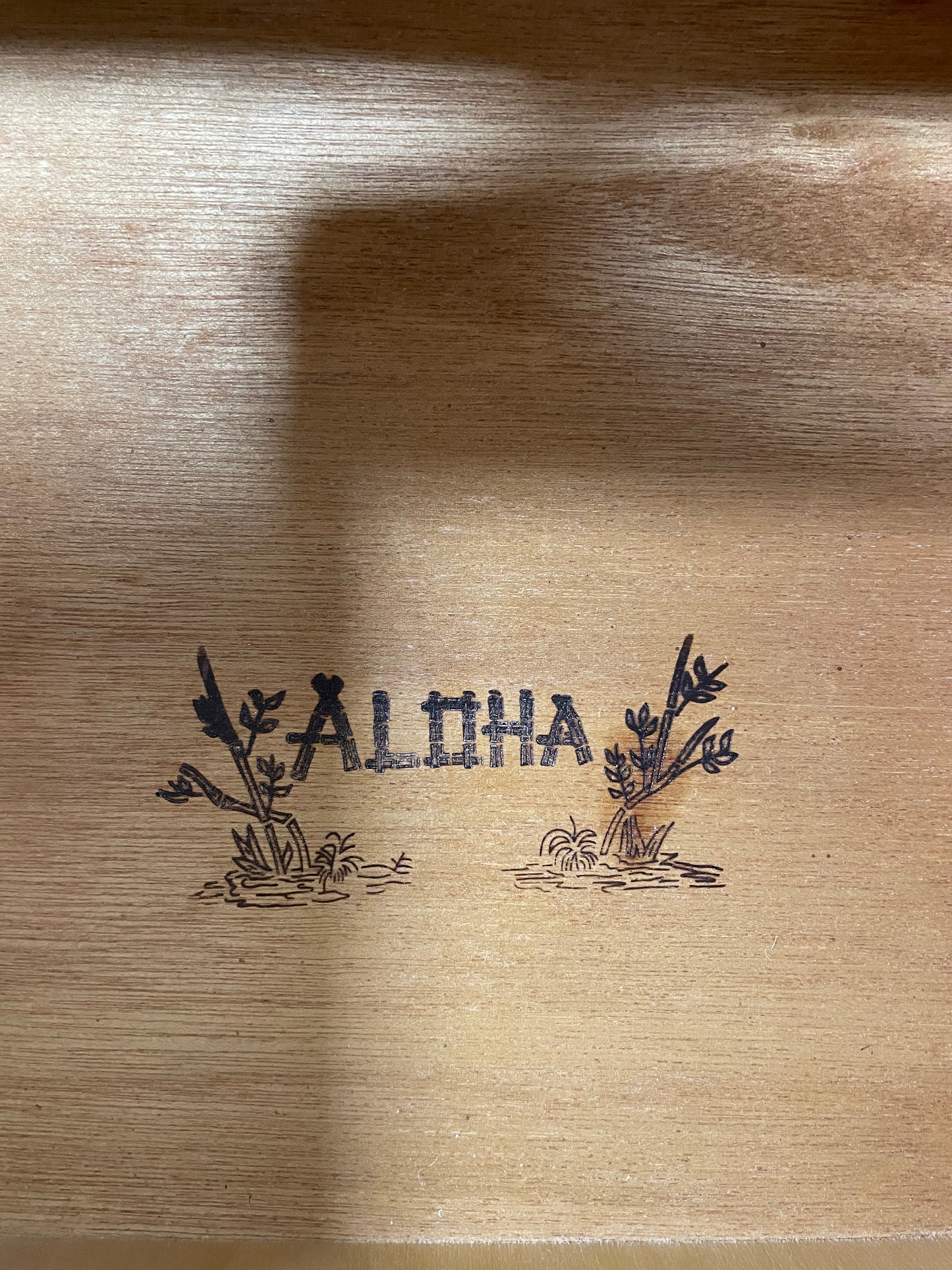 Aloha mid-century bamboo chest