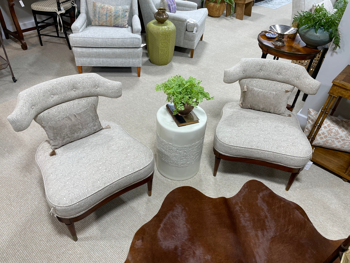 Mid century t-back chairs