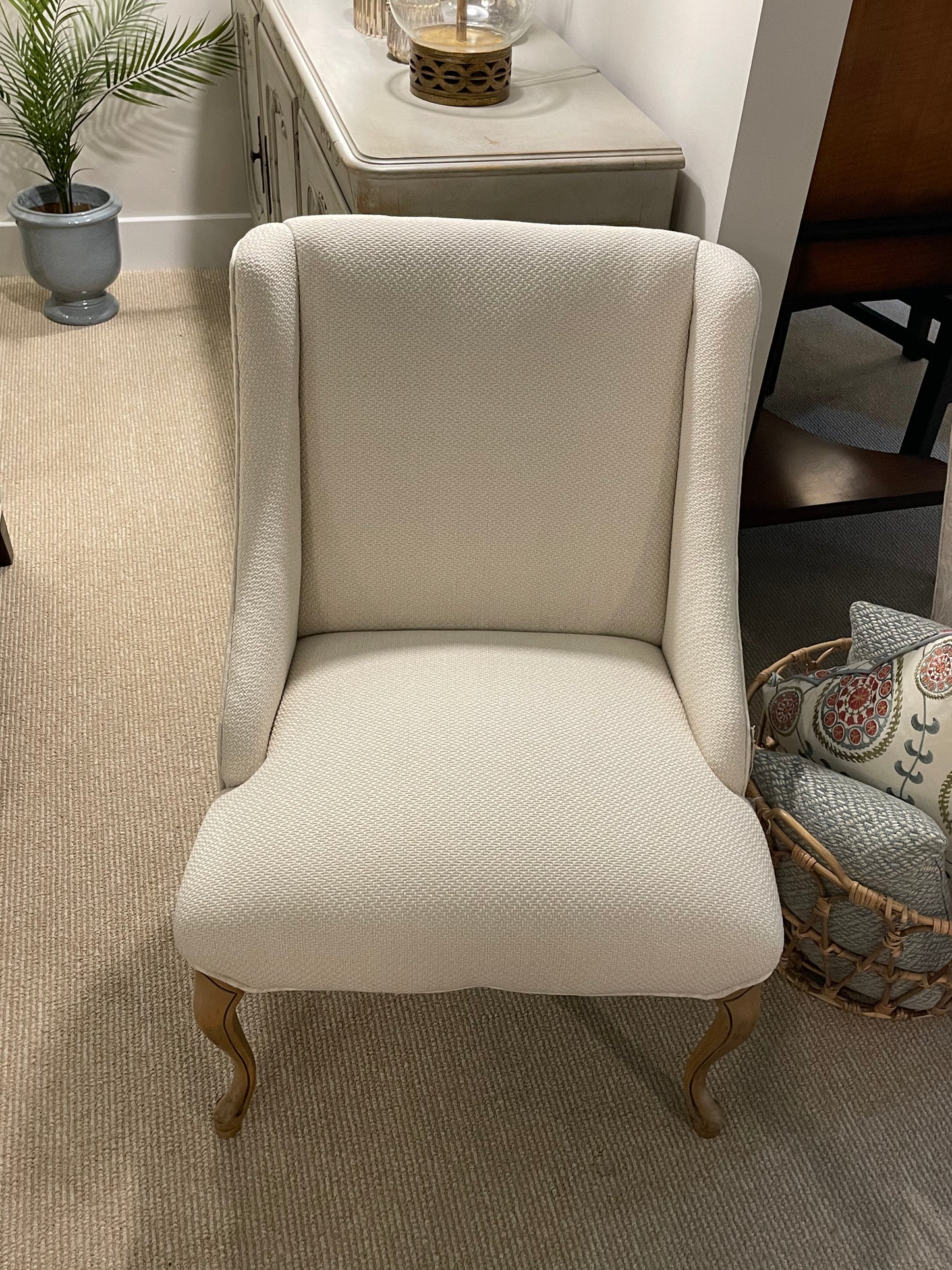 Swoop arm upholstered chair