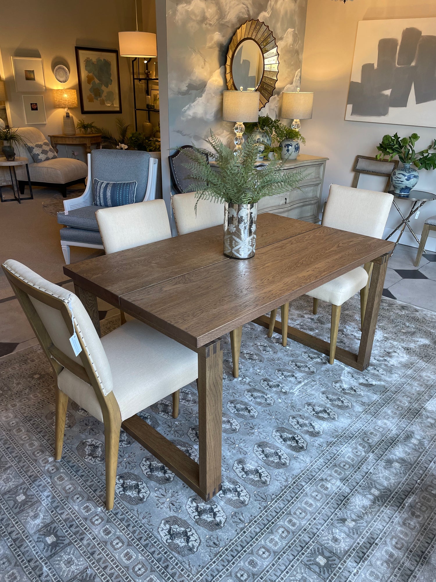 Contemporary farmhouse dining table deals