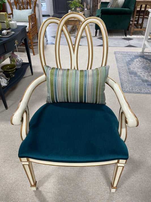 French Provincial Ribbon Back Arm Chair